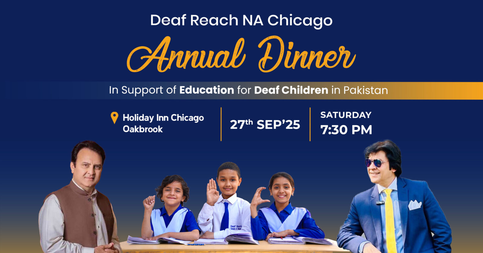 Deaf Reach NA Chicago Annual Dinner - September 27, 2025, at 7:30 PM at Holiday Inn Chicago OakBrook