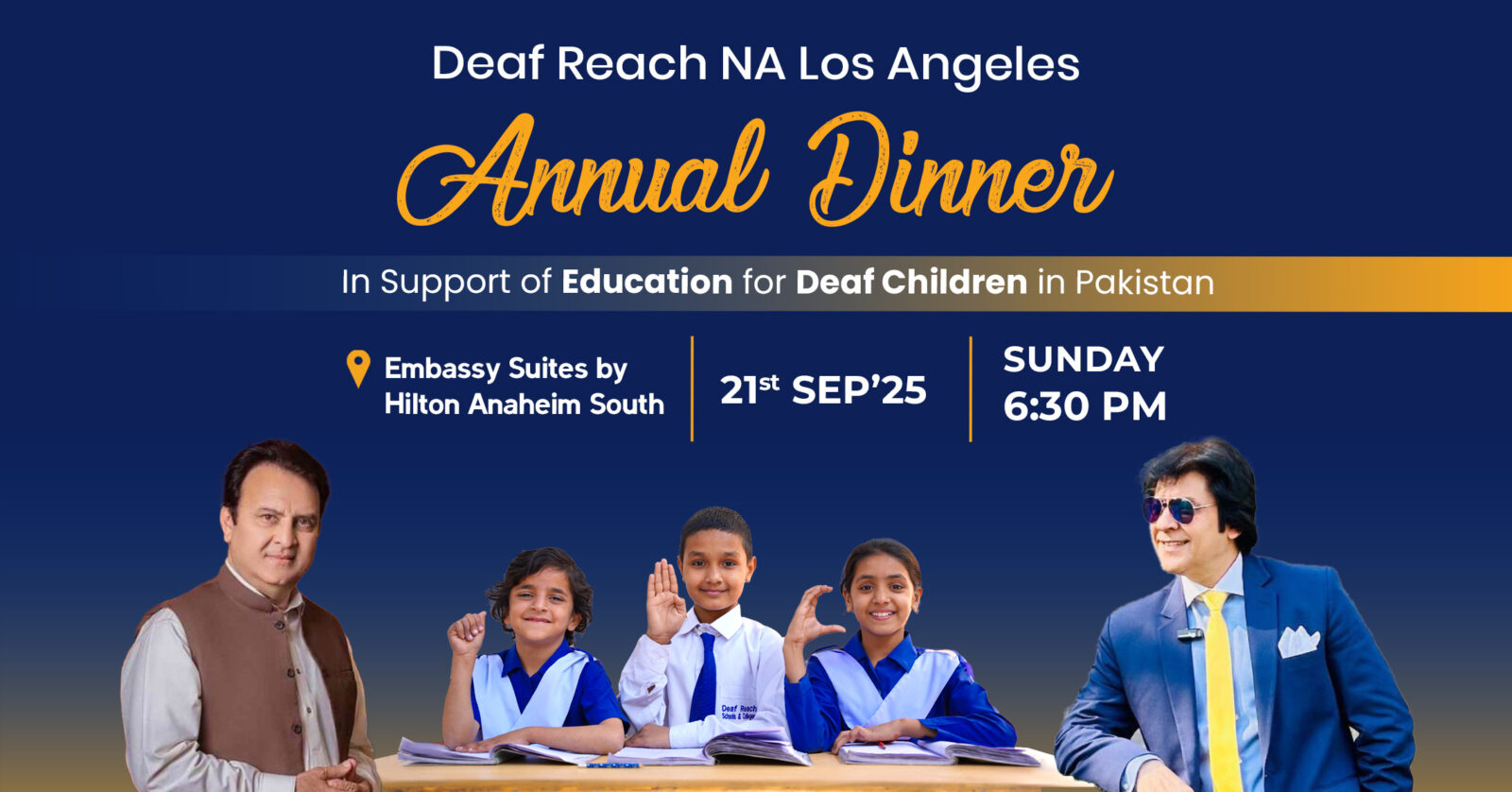 Deaf Reach NA Los Angeles Annual Dinner - September 21, 2025, at 6:30 PM at the Embassy Suites by Hilton Anaheim South